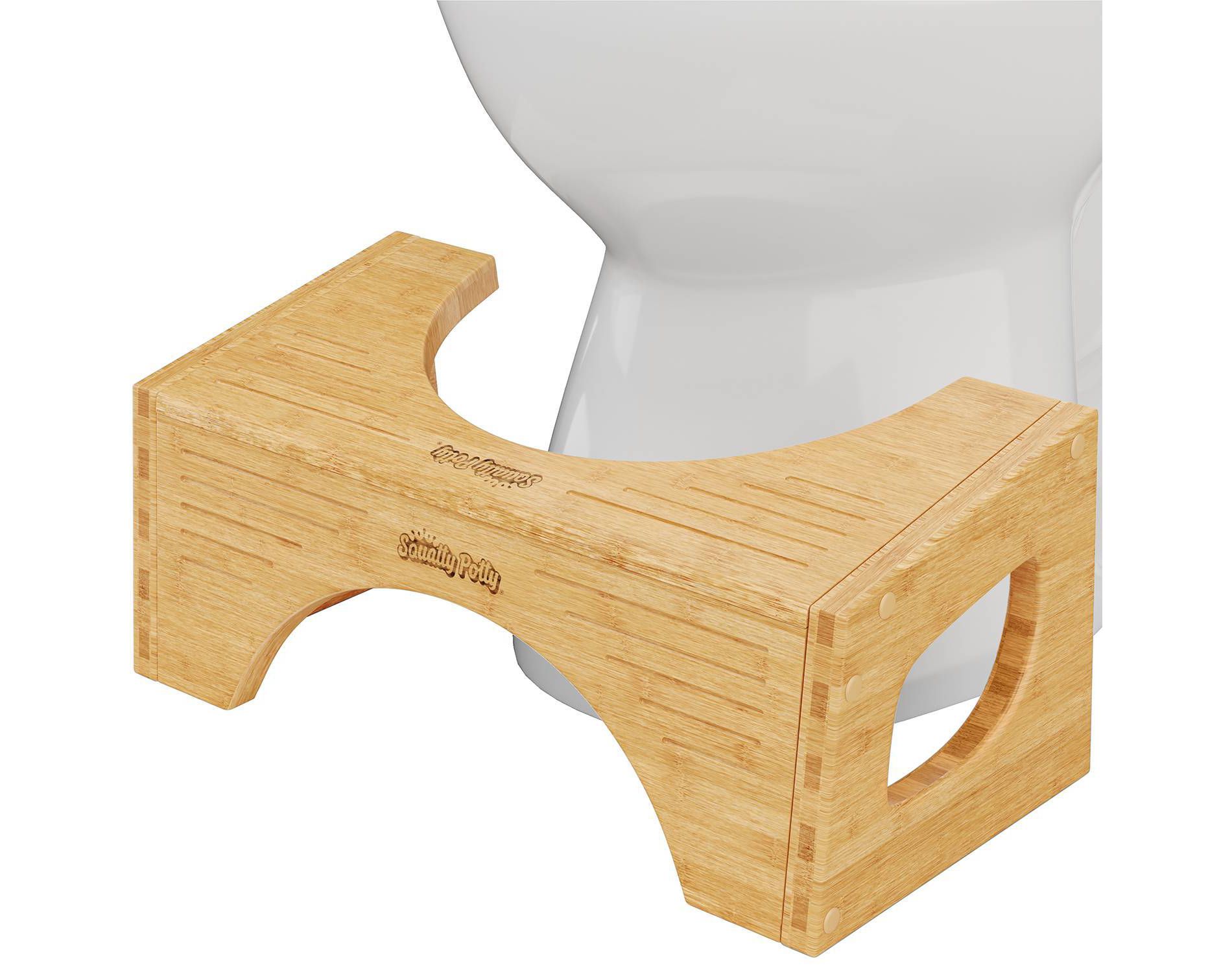7"/9" Two in One Bamboo Toilet Step Stool Brown - Squatty Potty