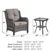 POCASSY 3 Piece Patio Furniture Set, All Weather Wicker Accent Lounge Club Patio Chairs with Side Table for Porch Balcony - 3 of 4