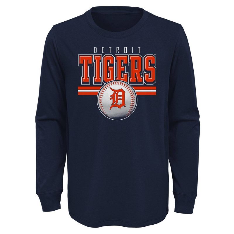MLB Detroit Tigers Boys&#39; Long Sleeve T-Shirt, 1 of 2