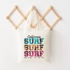 City Creek Prints California Surf Stacked Canvas Tote Bag - 15x16 - Natural - 2 of 2