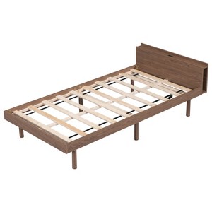 NicBex Twin Size Platform Bed Frame with Built-in USB Ports for Adults/Boys/Girls - 1 of 4