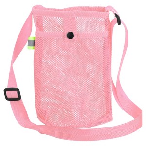 Unique Bargains Nylon Adjustable Shoulder Strap Mesh Water Bottle Holder - 1 of 4
