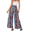 Clearlove Women's Wide Leg Pants Casual Palazzo Summer Flowy Pants Elastic High Waist Lounge Drawstring - 4 of 4