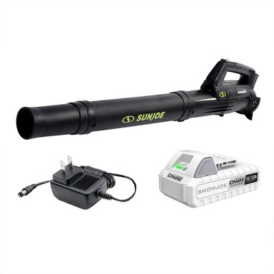 Sun Joe Jet Leaf Blower with Cordless Compact Turbine & Quick Charging, 24V, Green - Battery-Powered Electric Blower for Lawn, Garden, and Yard,