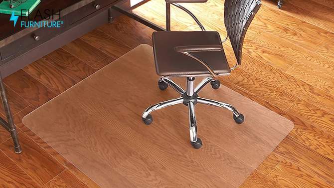 3'x4' Rectangle Solid Office Chair Mat Clear - Flash Furniture, 2 of 4, play video