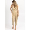 Women's HALTERNECK OPEN BACK JUMPSUIT - DO+BE - 2 of 4