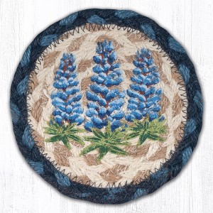Earth Rugs Bluebonnets Printed Coaster 5"x5" Floral Country Decor - 1 of 3
