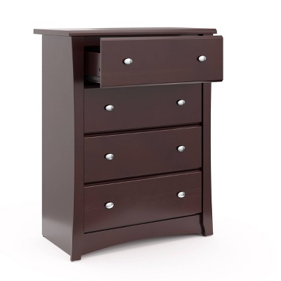 Espresso Double Nursery Vertical 4-Drawer Chest