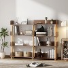 NicBex 4 Tiers Modular Bookcase Solid Wood Storage Unit Contemporary Home Decor Multi-Functional Display - 3 of 4
