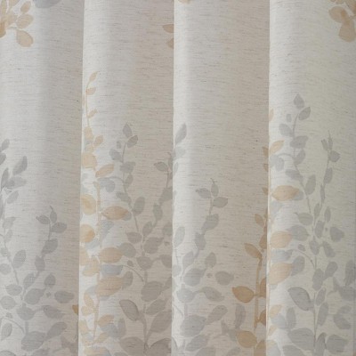 Ivory Light Filtering Grommet Pleated Linen Window Panel