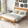 Streamdale Platform Bed Frame with Headboard, Wood Slat Support, No Box Spring Needed, Queen, Oak - 3 of 4