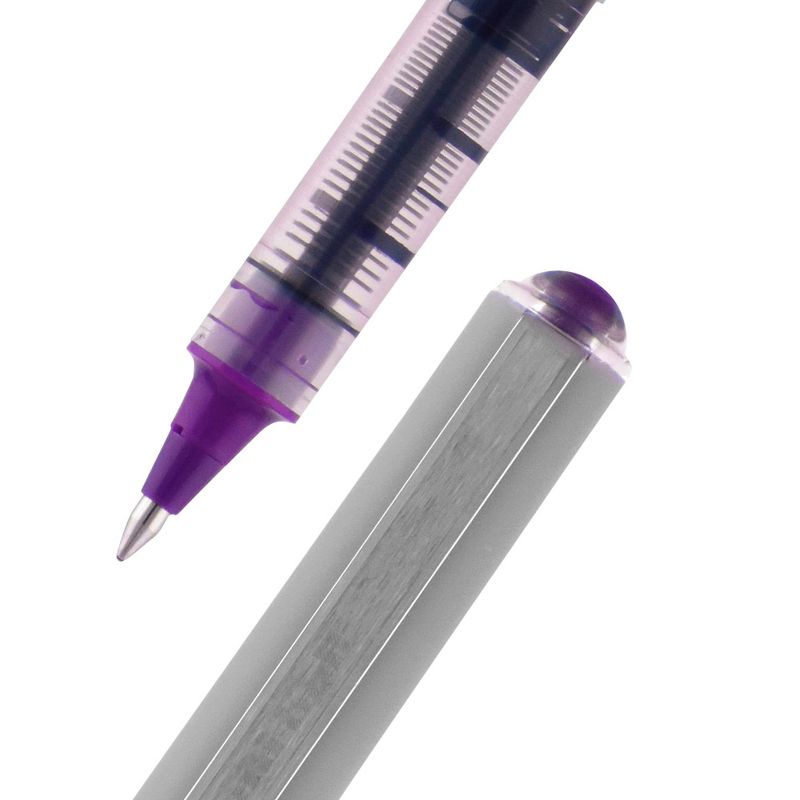 uni Vision Stick Roller Ball Pens, 0.7 mm Fine Tip, Assorted Colors, Set of 5, 4 of 5
