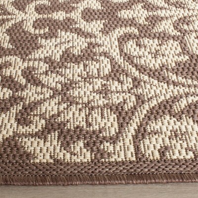 Reversible Natural & Brown Synthetic Easy-Care Runner Rug, 2'3" X 6'7"