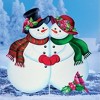 Collections Etc Snowman Couple Outdoor Holiday Yard Stake Decoration - 2 of 2