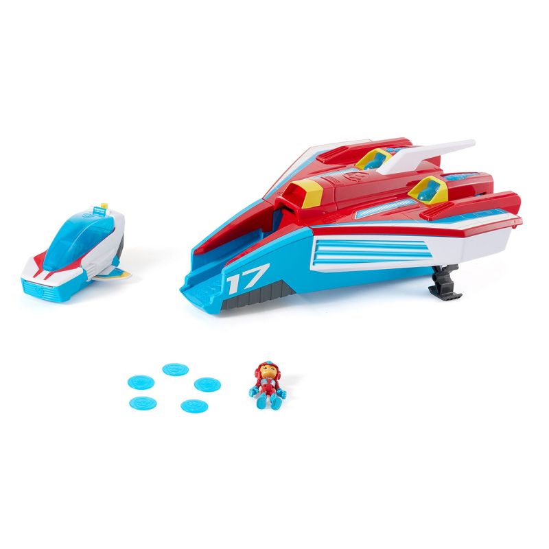 Paw Patrol Mighty Pup Super Paws 2 in 1 Deluxe Transforming Jet and Command Center with Lights, Sounds, Mini Jet, and Exclusive Ryder Figure, 1 of 7