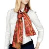 Slickblue Silk Scarf with Paisley & Flower Print - Soft, Lightweight Women’s Shawl with Chic, Vibrant Design, 2 Sizes - 3 of 3