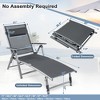 Tangkula 2PCS Patio Lounge Chair Rustproof Aluminum Folding Chaise w/ Adjustable Backrest & Footrest - 4 of 4