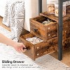 MaseiKar End Table with Charging Station, Narrow Side Table with 2 Drawer & USB Ports & Power Outlets, Nightstand for Small Spaces, for Living Room - 4 of 4