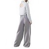 Women's Fluffy Knit Open Back Detail Sweater - Q2 - 3 of 4