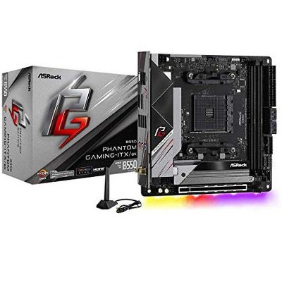 ASRock B550 Phantom Gaming-ITX/AX Supports 3rd Gen AMD AM4 Ryzen/Future AMD Ryzen Processors Motherboard