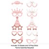 Big Dot of Happiness Pink Rose Gold Birthday Glasses - Paper Card Stock Happy Birthday Party Photo Booth Props Kit - 10 Count - 3 of 4