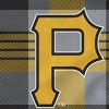 MLB Pittsburgh Pirates Plaid Steel Royal Plush Faux Shearling Blanket - 2 of 3