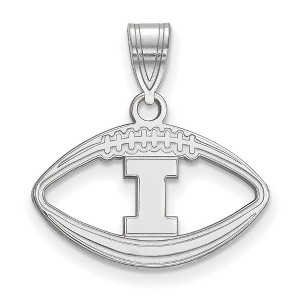 Black Bow Jewelry Sterling Silver Illinois Fighting Illini NCAA Pendant - 1 of 3
