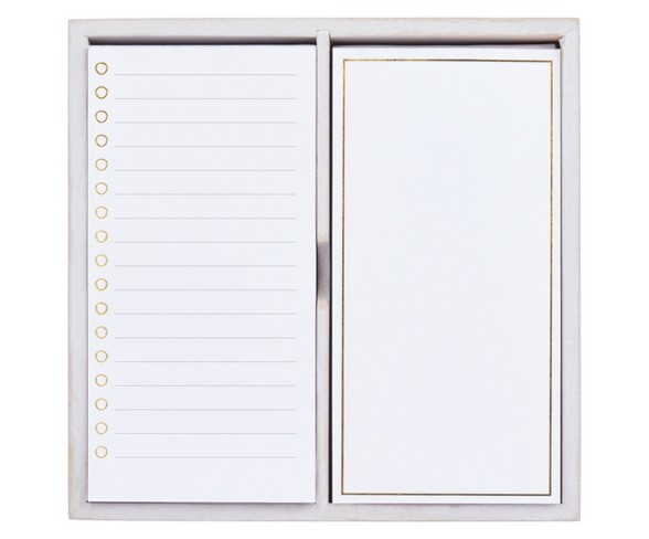 2ct 3" x 6" Paper Pads with Gold Foil Details - West Emory