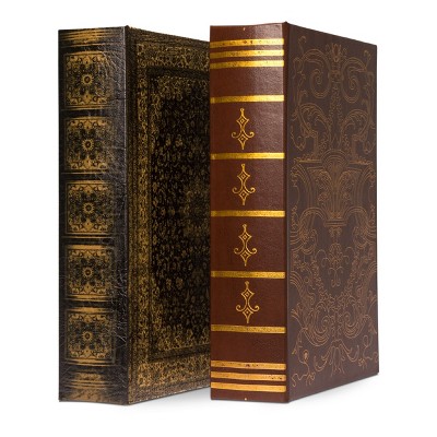 Bellagio-Italia Imperial & Persian Book Box Combo - CD/DVD Storage Binder Set - 128 Capacity Storage Organizer for DVDs, CDs, Blu Rays, & Video Games