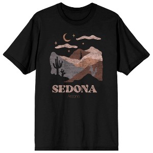 Adventure Society Sedona Arizona Men's Black T-Shirt - 1 of 3