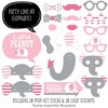 Big Dot of Happiness Pink Elephant - Girl Baby Shower or Birthday Party Photo Booth Props Kit - 20 Count - 2 of 4