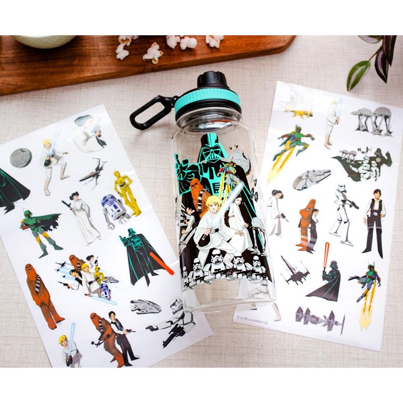 Silver Buffalo Star Wars Legacy Group Twist Spout Water Bottle and Sticker Set | Hold 32 Ounces, 3 of 7