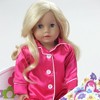 Sophia’s Satin Pajama Set with Slippers for 18" Dolls, Hot Pink - 2 of 4