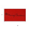 HomeRoots 17" X 29" Red And Black Coir Merry Christmas Outdoor Door Mat - 3 of 4