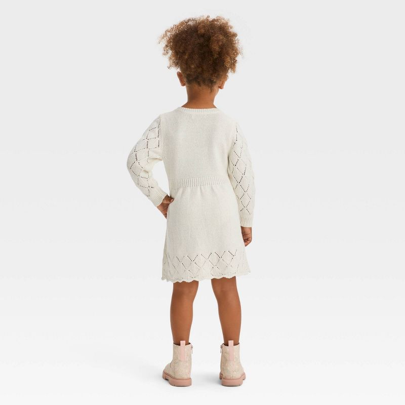 Toddler Girls' Crewneck Sweater Dress - Cat & Jack™, 3 of 11