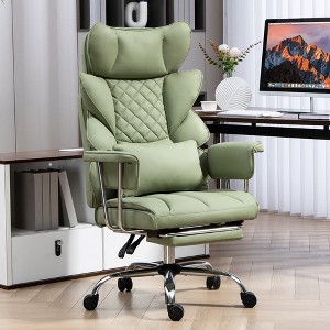 DYHOME Faux Leather Gaming Chair, Ergonomic High-Back Office Chair With Tilt and Swivel, Reclining Computer Desk Chair for Women, Men - 1 of 4