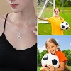 Athletic Jewelry Necklace 4 Sport Balls 16-19 Inch Adjustable Chain Gold Necklace-Soccer - 4 of 4