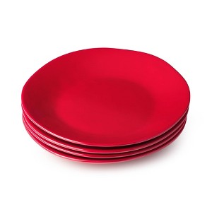 Certified International (Set of 4) 9" Berry Red Christmas Dessert Plates - 1 of 4