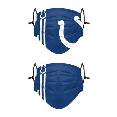 NFL Indianapolis Colts Adult Gameday Adjustable Face Covering - 2pk