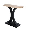 FURNIinspire Console Tables Wood Console Table, Half Moon Console Table Small Entryway Table Hallway Display Table, Multicolored, 12"*35"*31" - 2 of 4