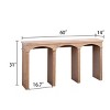 60" Rustic Console Table with Decorative Arched Legs,Narrow Entryway Table for Hallway,Living Room or Behind Sofa-Baofuwish - 4 of 4