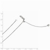 Black Bow Jewelry 0.8mm 14k White Gold Adjustable Solid Wheat Chain Necklace - 2 of 4