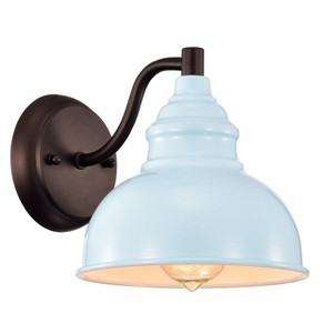 Chloe Lighting Ironclad Industrial 1 Light Oil Rubbed Bronze Indoor Wall Sconce 8"Wide - 1 of 4