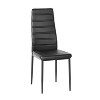 FurnitureR Dining Chairs PU Leather Set of 6, Armless High Back Chairs with Metal Frame, Ergonomic for Kitchen, Dining Room, Home Office, Black - 4 of 4