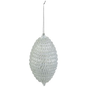 Northlight Glitter Finial Christmas Ornament - 5.5" - White - 1 of 4