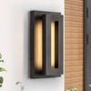 Rennnsan Sonvia 14" H Hardwired Rectangle Aluminum Modern Industrial LED Dimmable Wall Sconce in Black - 2 of 4