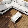 POVISON 55" Modern Wood Outdoor Coffee Table, Gray Metal Frame and Acacia Wood Table Top, All-Weather Resistant - 3 of 4