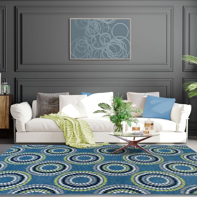 Casual Geometric Dots Indoor Living Room Accent Area Rug - Blue Nile Mills, 2 of 7