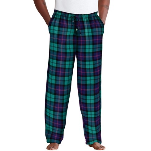 KingSize Men s Big Tall Flannel Plaid Pajama Pants Big 7XL Hunter Plaid Green Pajama Bottoms