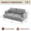Gericco 65" Deep Seat Loveseat Sofa, Mid Century Modern Couches for Living Room, Small Couches for Small Spaces Couches with Wooden Legs - 2 of 4